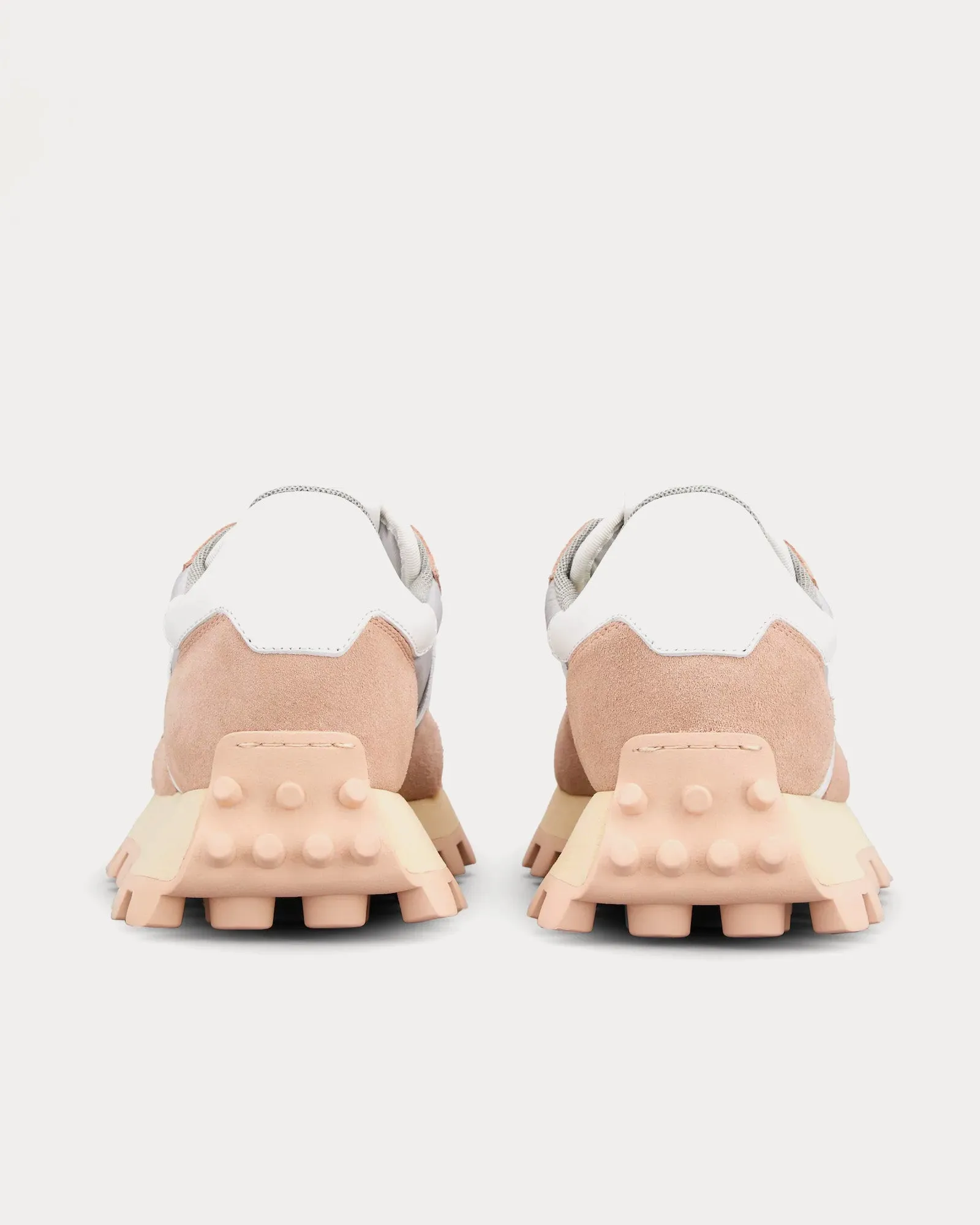 1T Suede & Fabric Pink / Grey / White Low Top Sneakers