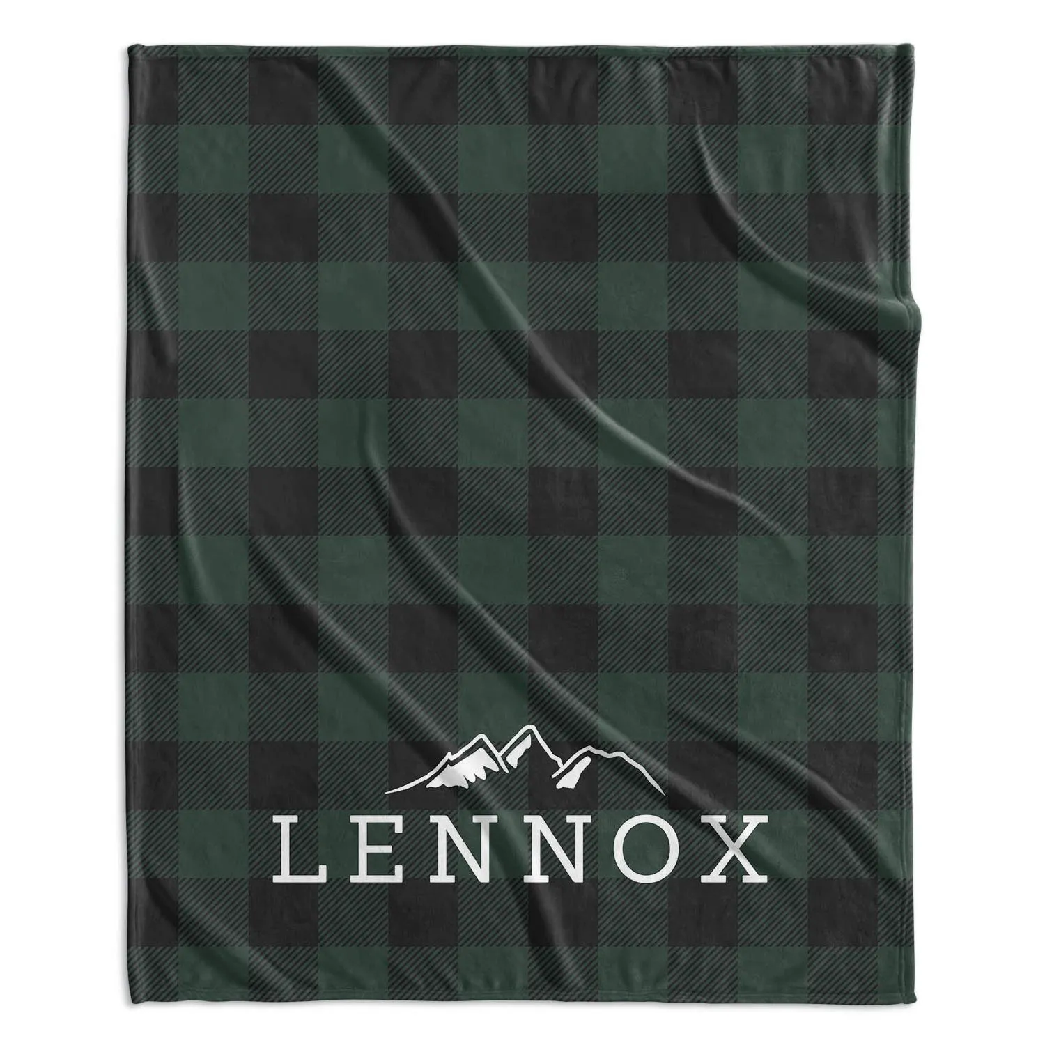 ADVENTURE MOUNTAINS MODERN PERSONALIZED NAME BLANKET