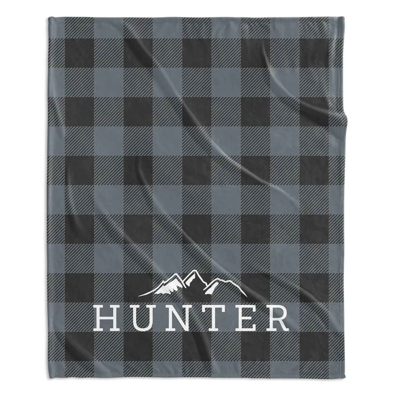 ADVENTURE MOUNTAINS MODERN PERSONALIZED NAME BLANKET