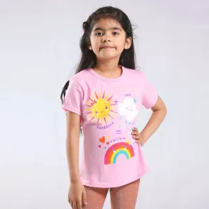 BABY T-SHIRT RAIN SUNSHINE RAINBOW