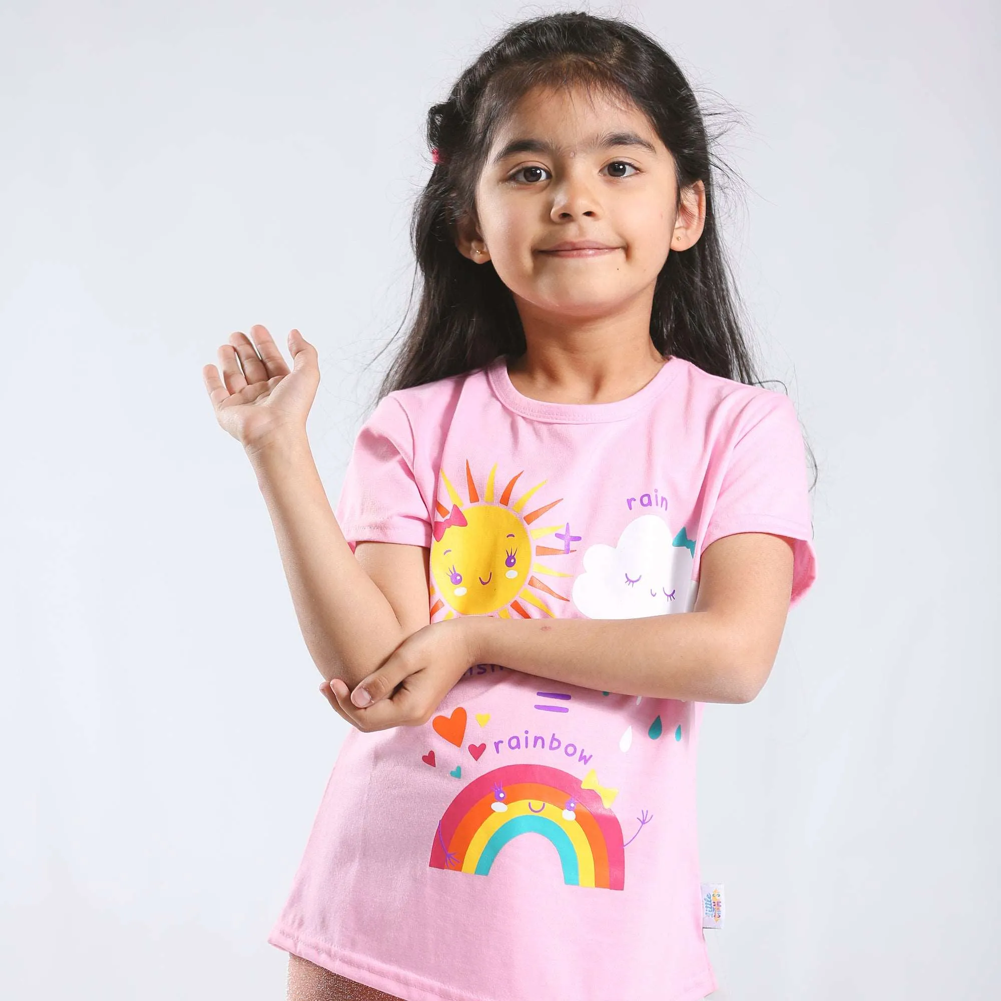 BABY T-SHIRT RAIN SUNSHINE RAINBOW