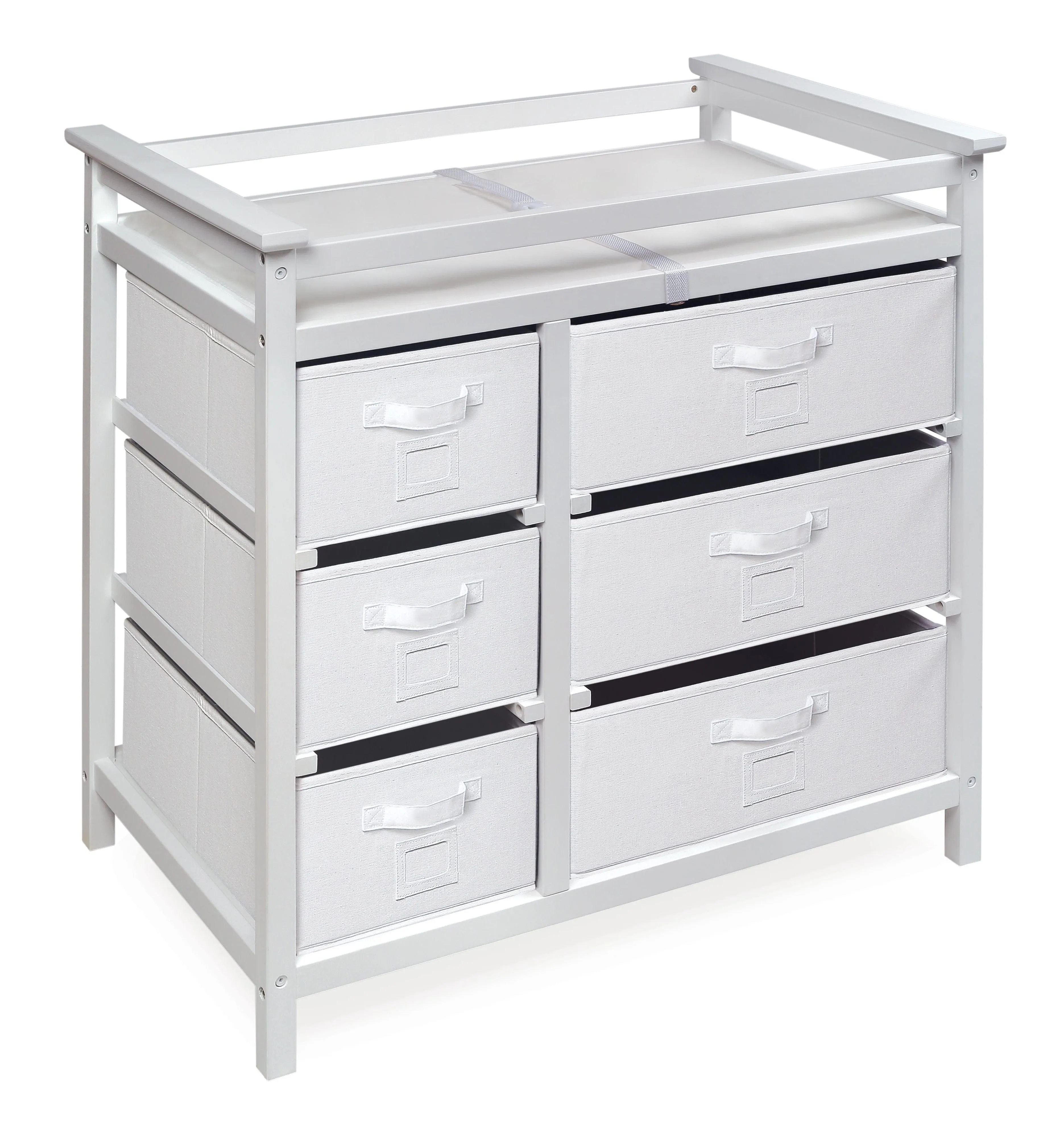 Badger Basket Modern Baby Changing Table with Six Baskets