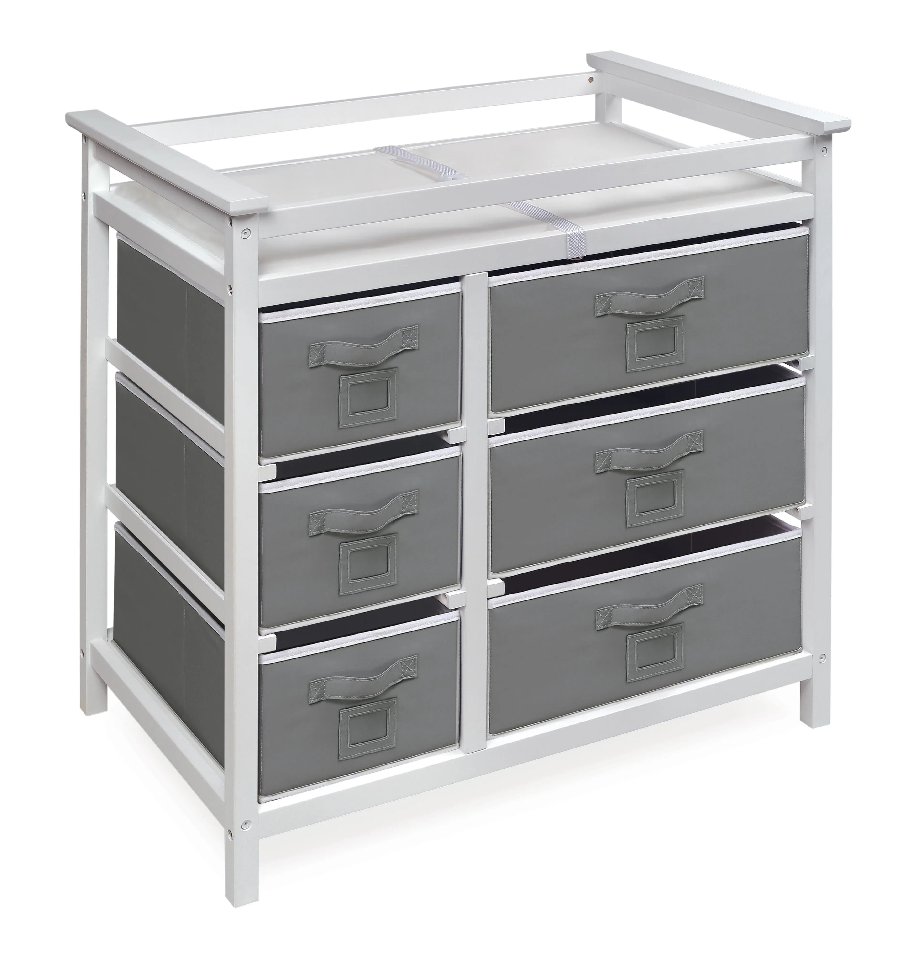 Badger Basket Modern Baby Changing Table with Six Baskets