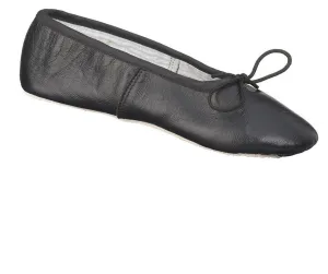 Black Demi Pointe Leather Ballet Shoe Child|Chaussure de Ballet Noir en cuir Demi Pointe Enfant