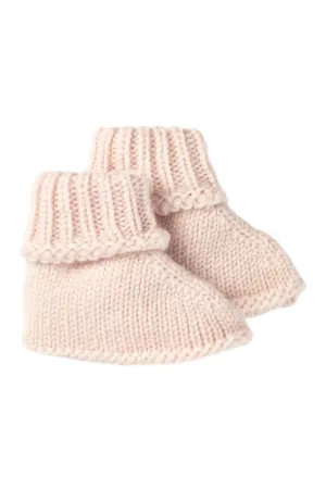 Cashmere Baby Bootees, Icing Pink 0-3 Months