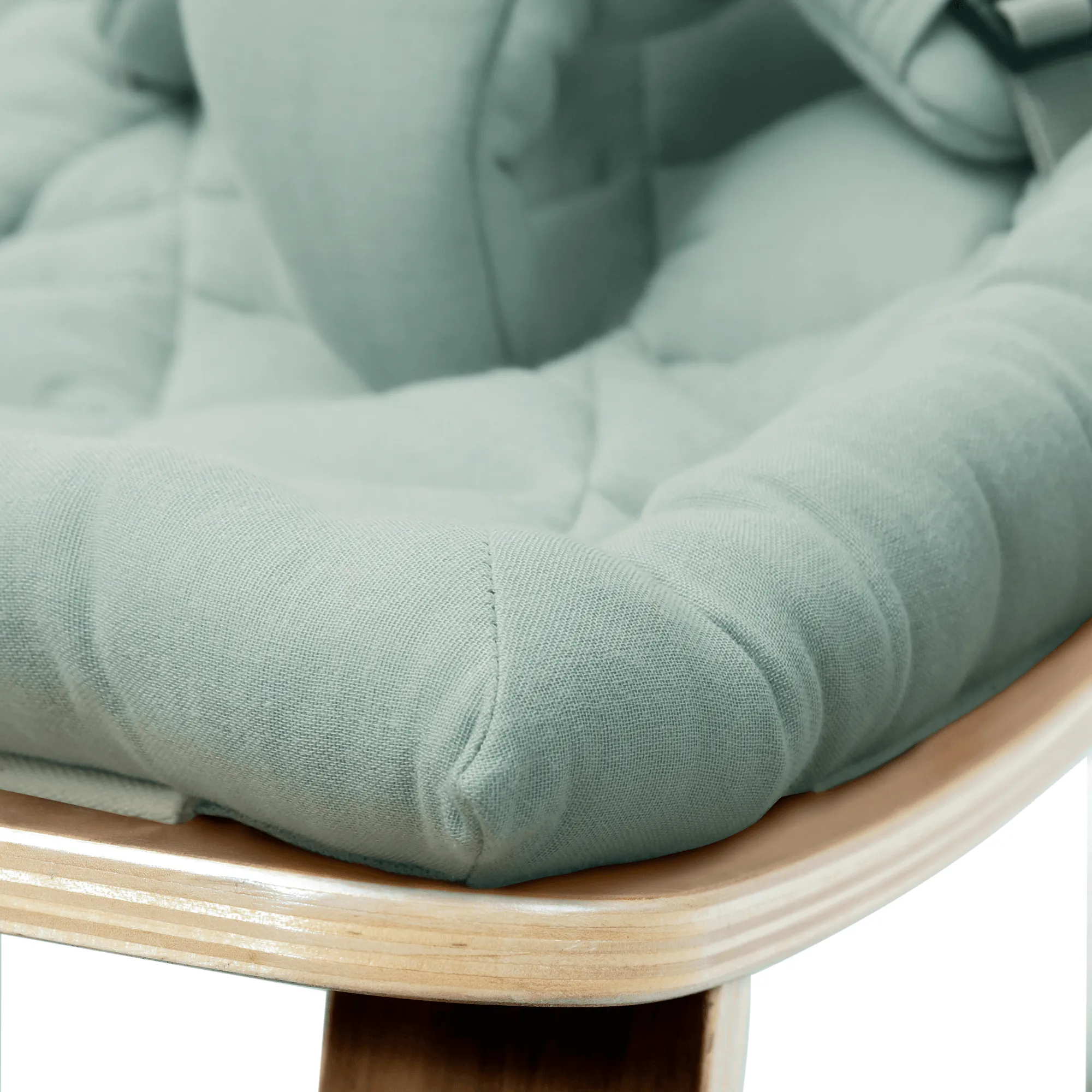 Charlie Crane LEVO Baby Rocker - Walnut with Farrow Cushion