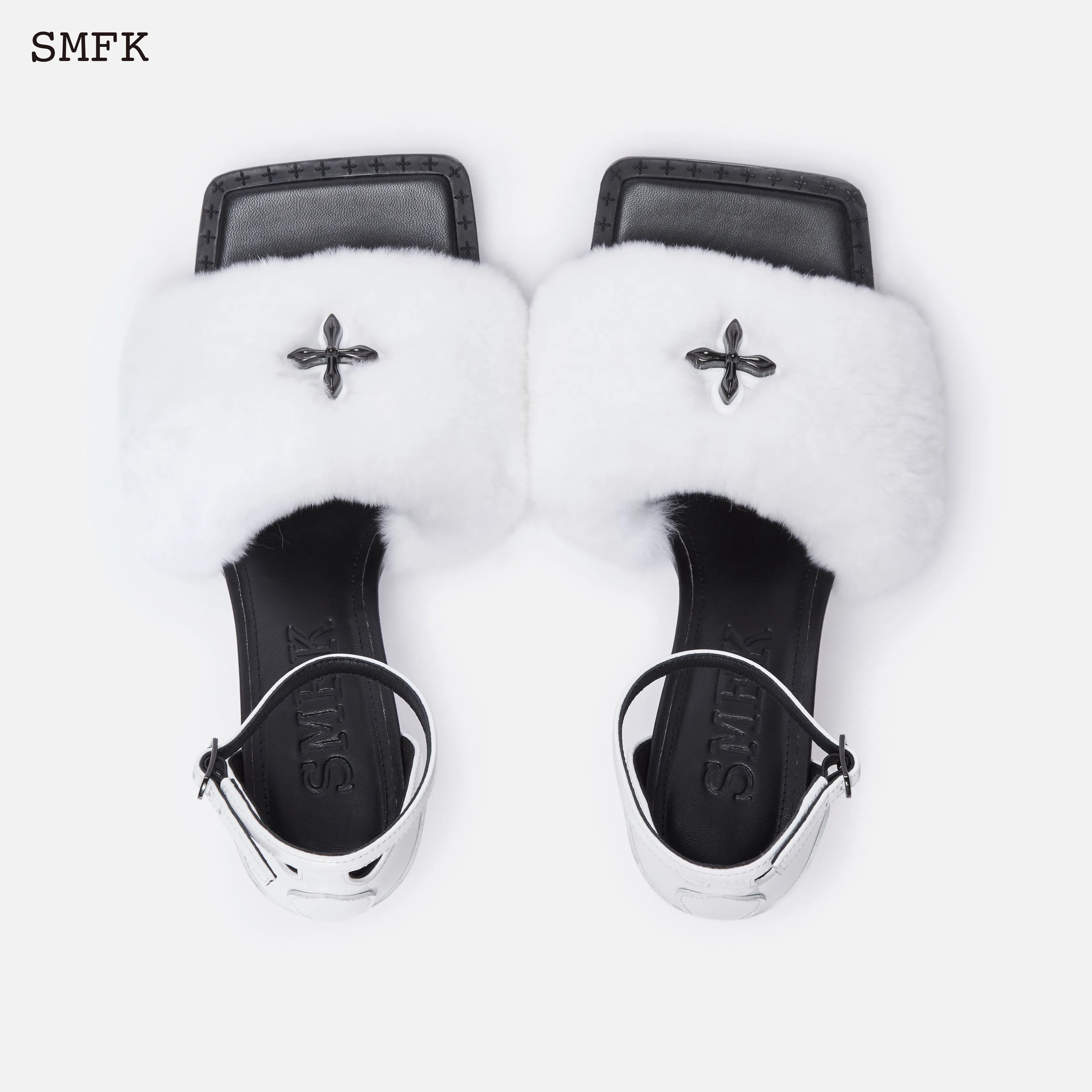 Compass Duck Vintage High Heels White