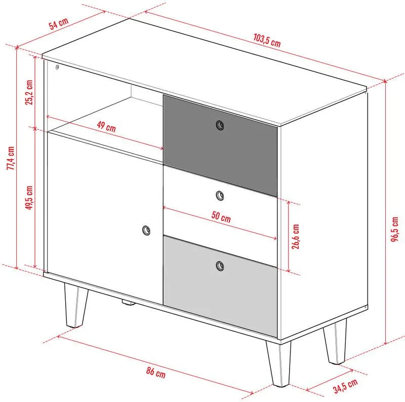 Concept Dresser/Compactum - Blue