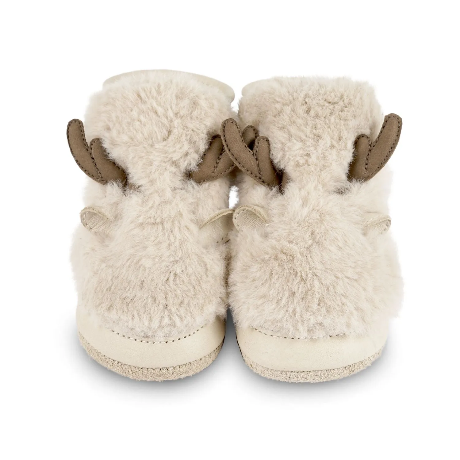 Cream Richy Reindeer Booties