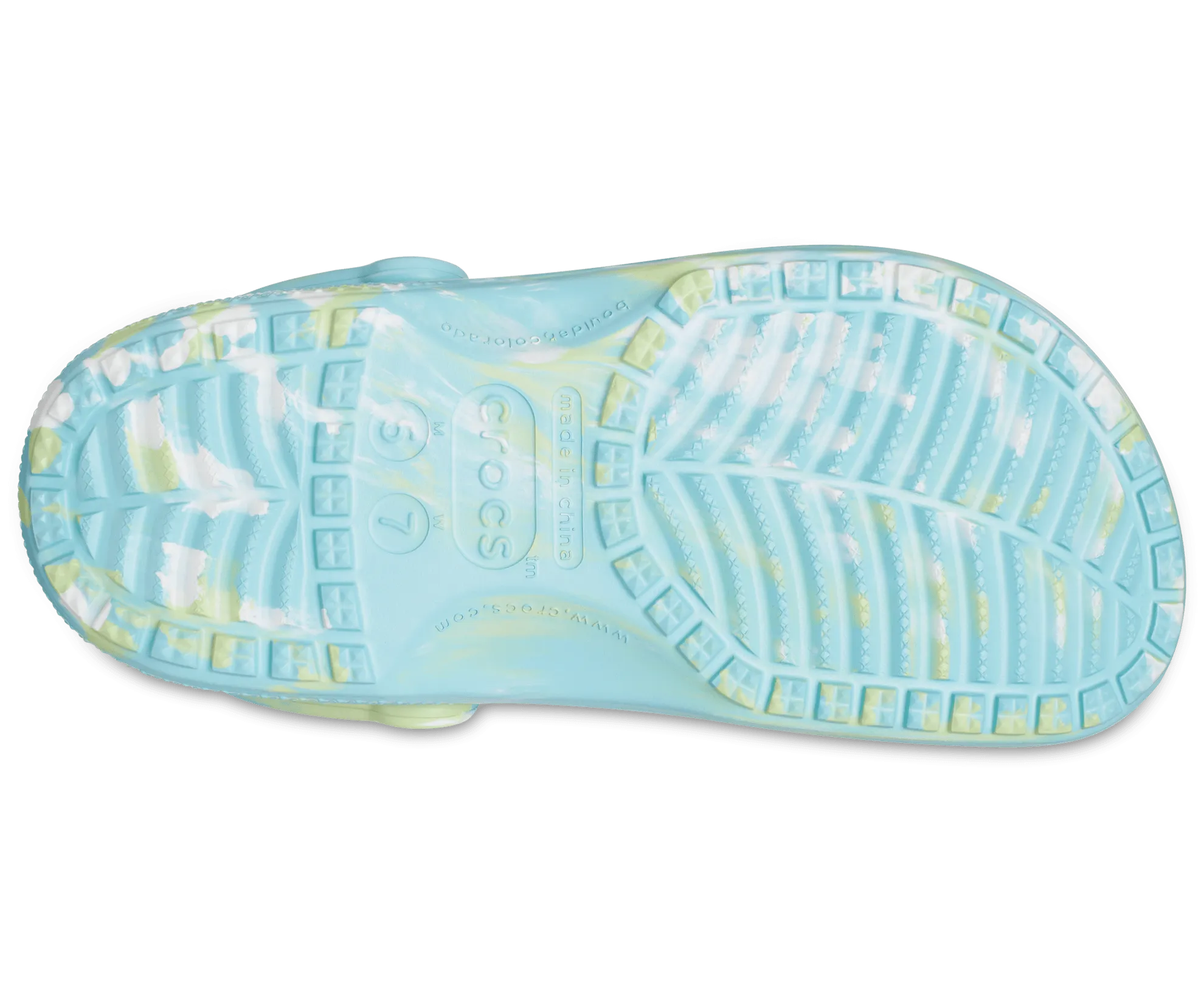Crocs Unisex Classic Marbled Clog - Pure Water
