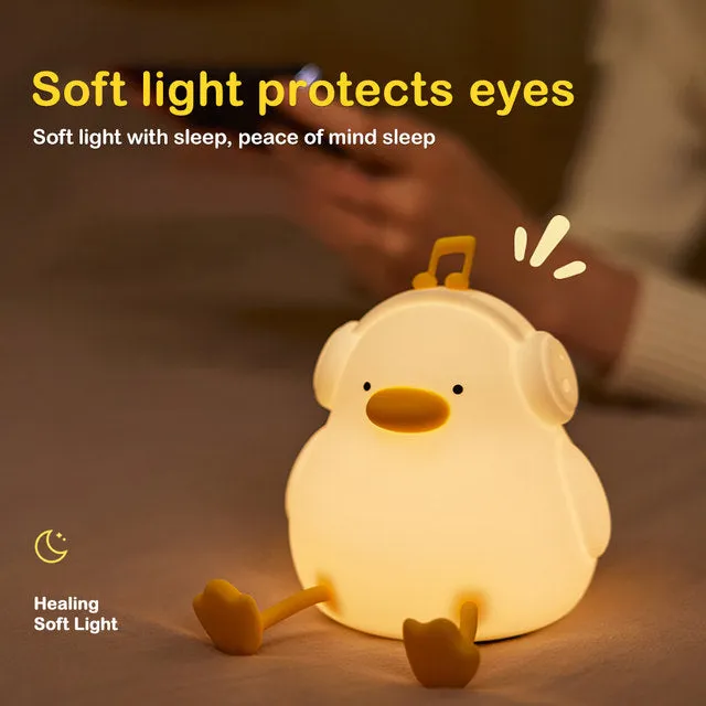 Cute Duck Touch Silicon Lamp - USB Chargeable