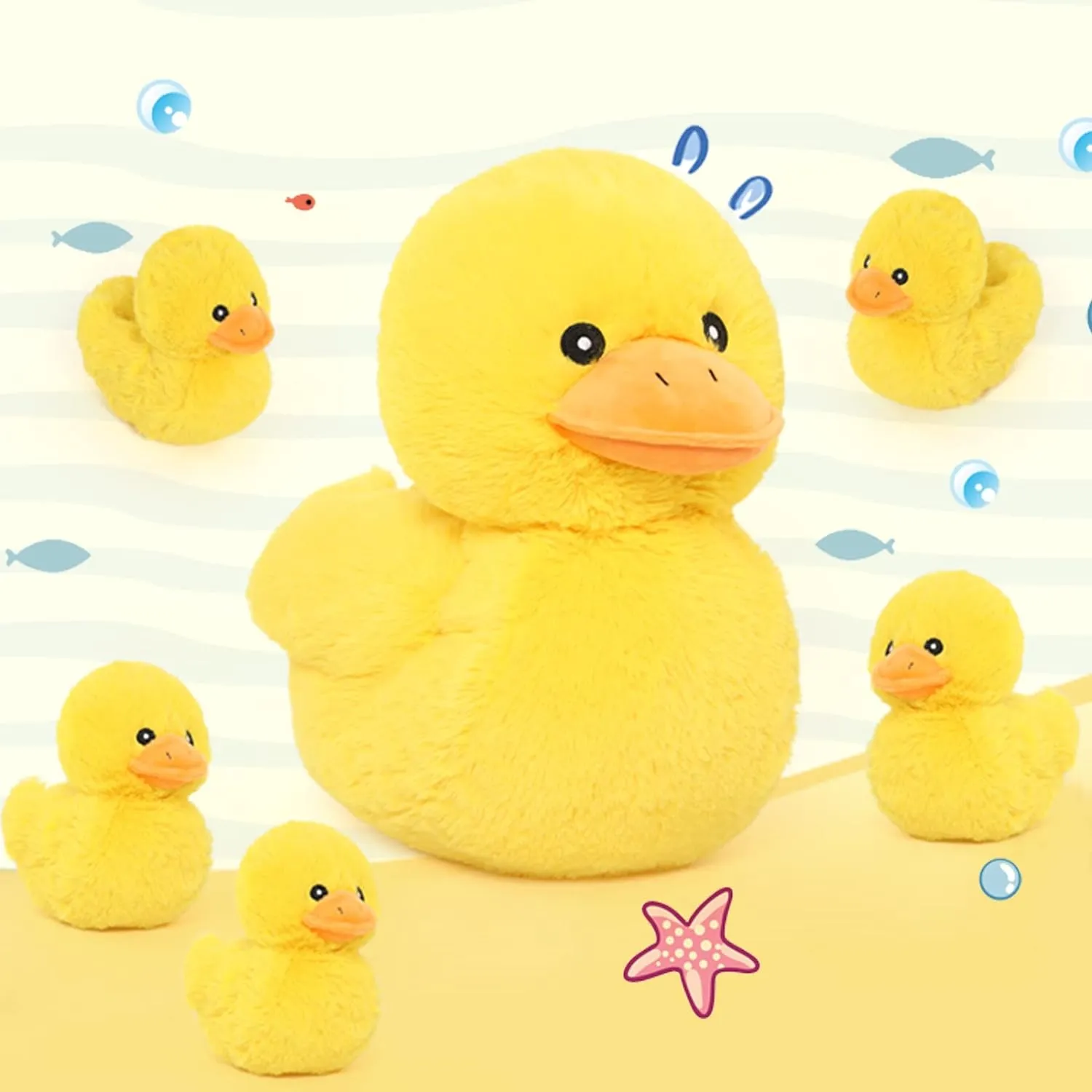 Duck Stuffed Animals Duckling Plush Toys, Yellow, 16 Inches