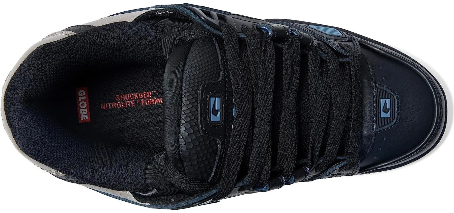 Globe Sabre Phantom Black Steel Mens Leather Skate Trainers