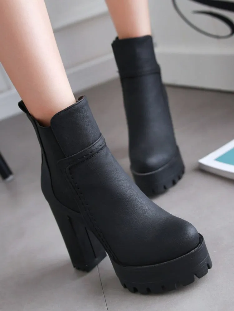 High Heel Ankle Boots