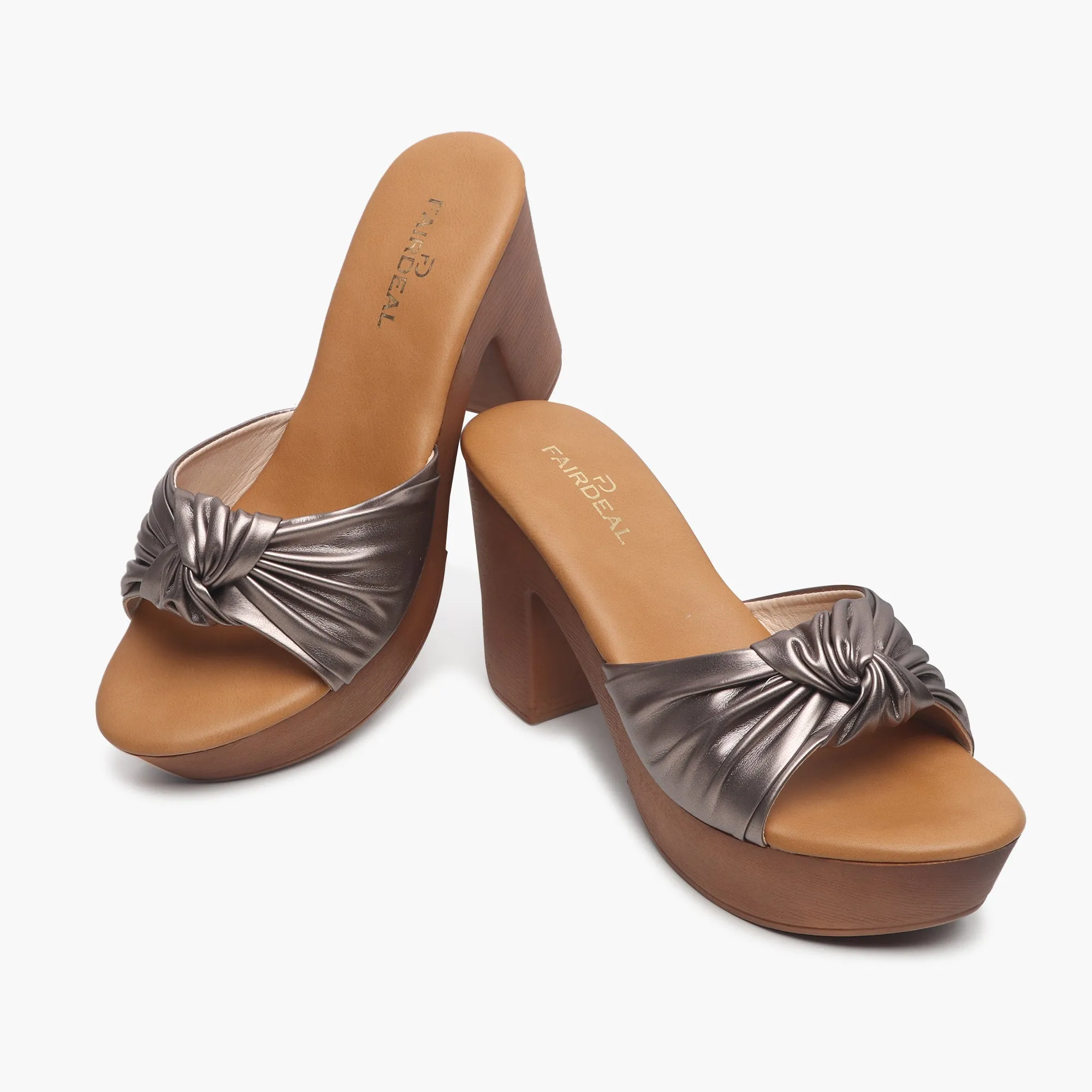 Knot Embellished Heels