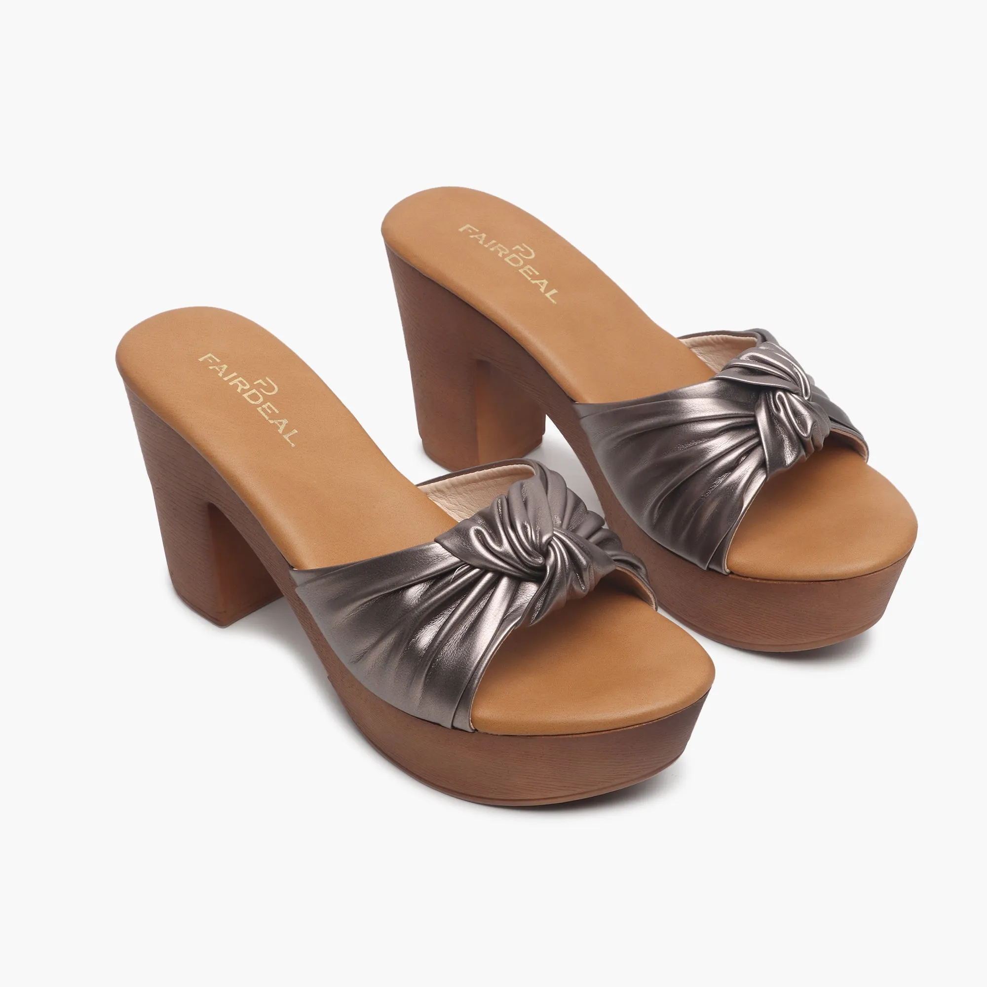 Knot Embellished Heels