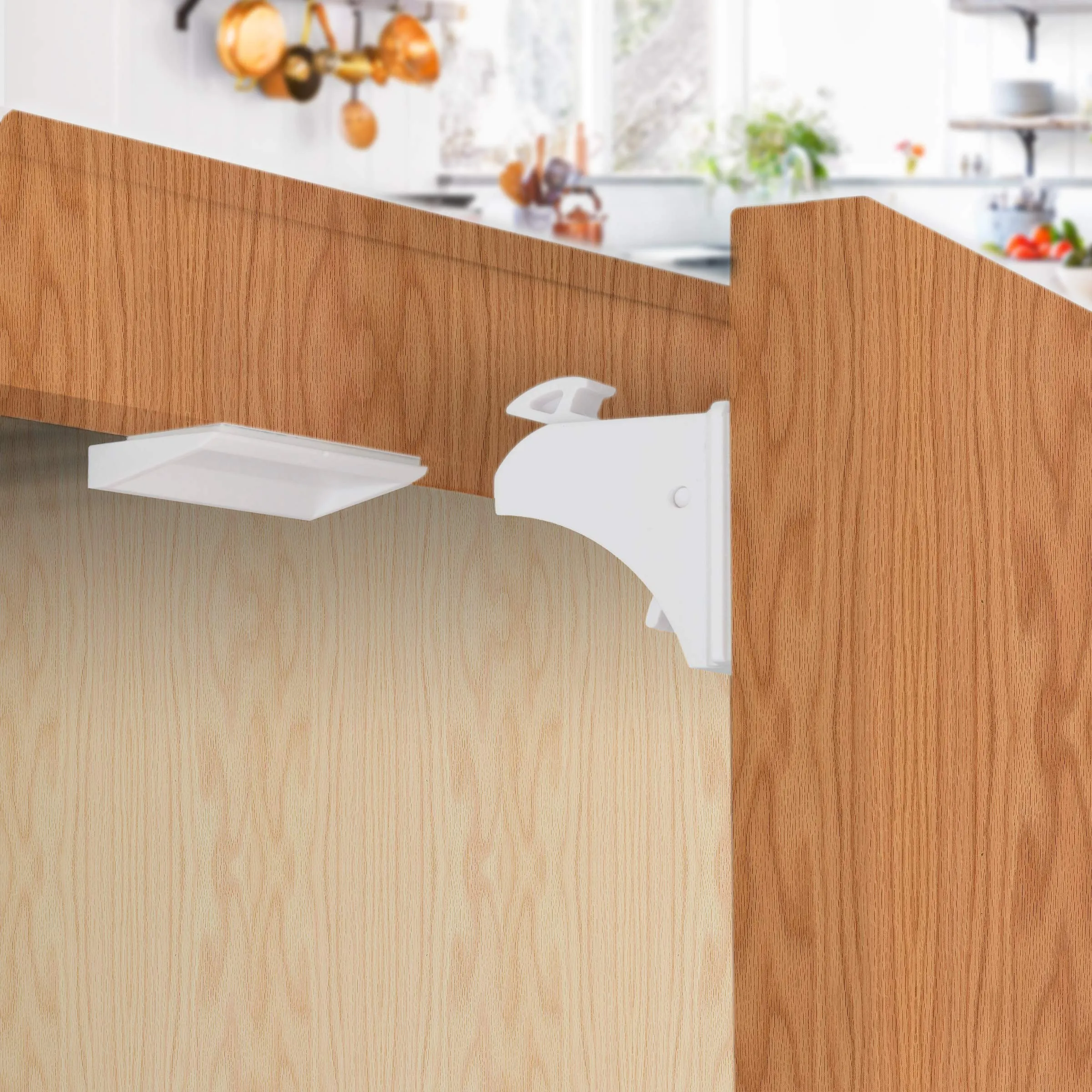 Magnetic Locks - 12 Locks   2 Keys - Magnetic Baby Safety Cabinet And Drawer Locks Child