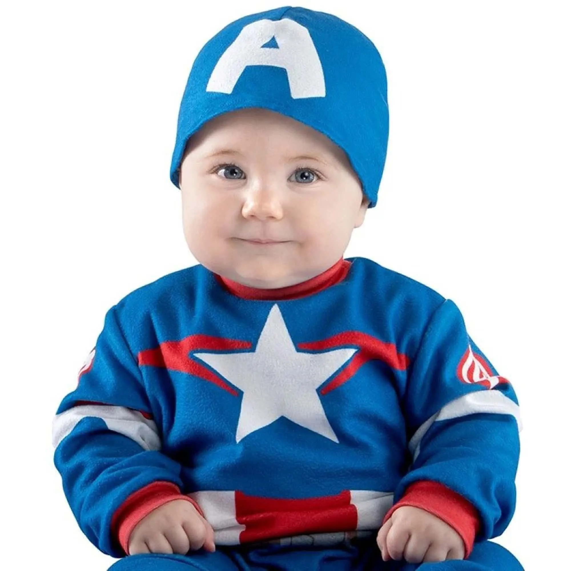 Marvel Captain America Costume for Babies, Blue Jumpsuit