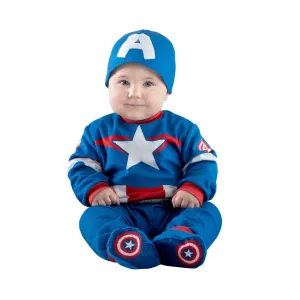 Marvel Captain America Costume for Babies, Blue Jumpsuit