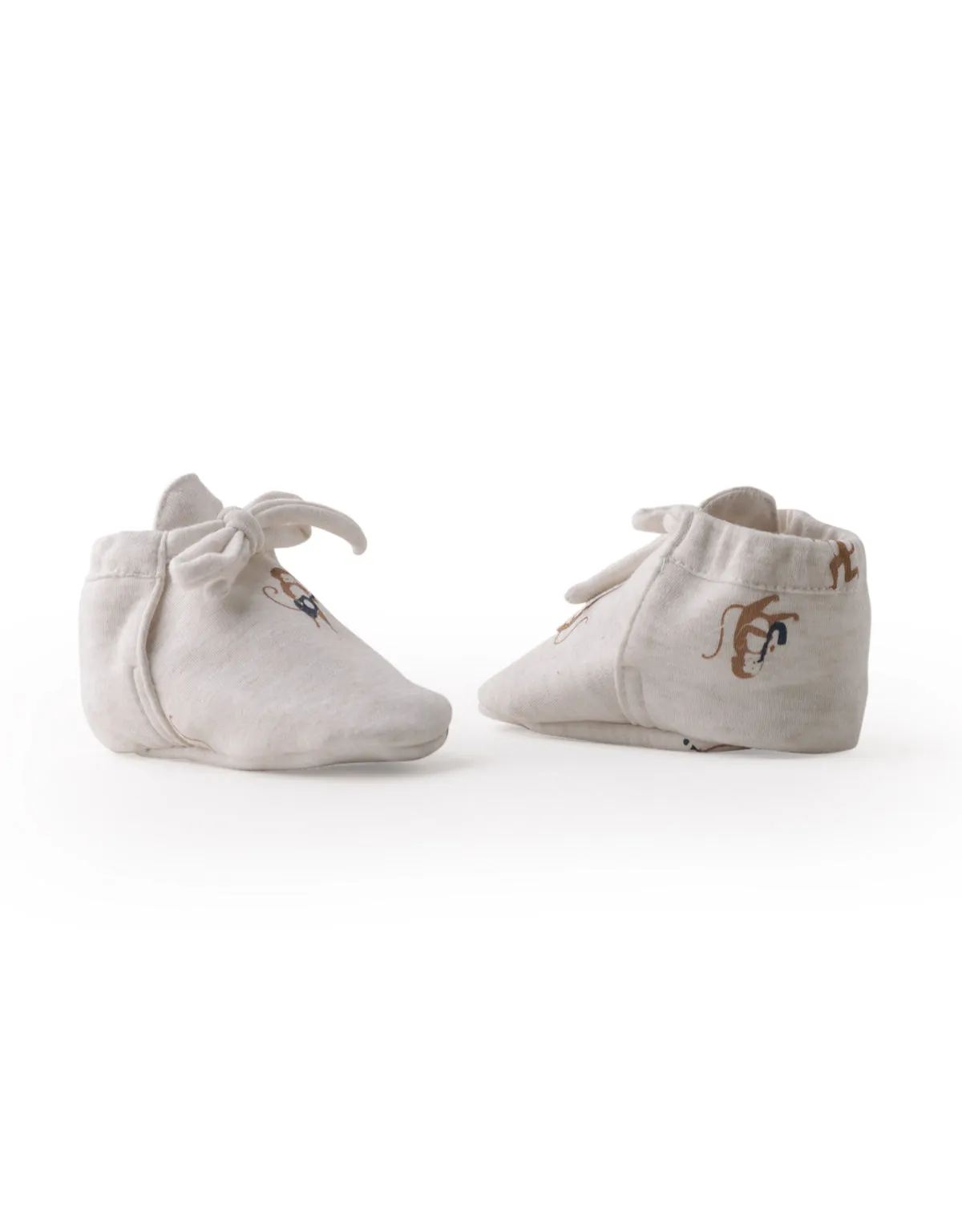 MONKEY PRINT BABY BOOTIES
