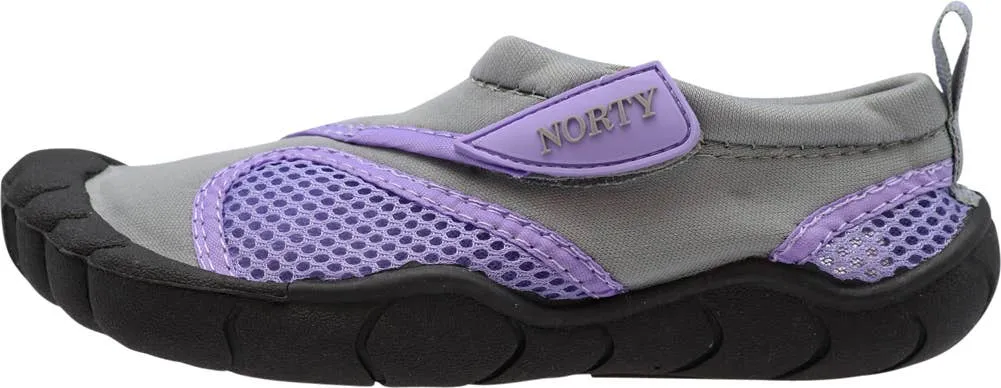 NORTY Girls 11-4 Grey/Purple Watershoe 38892K