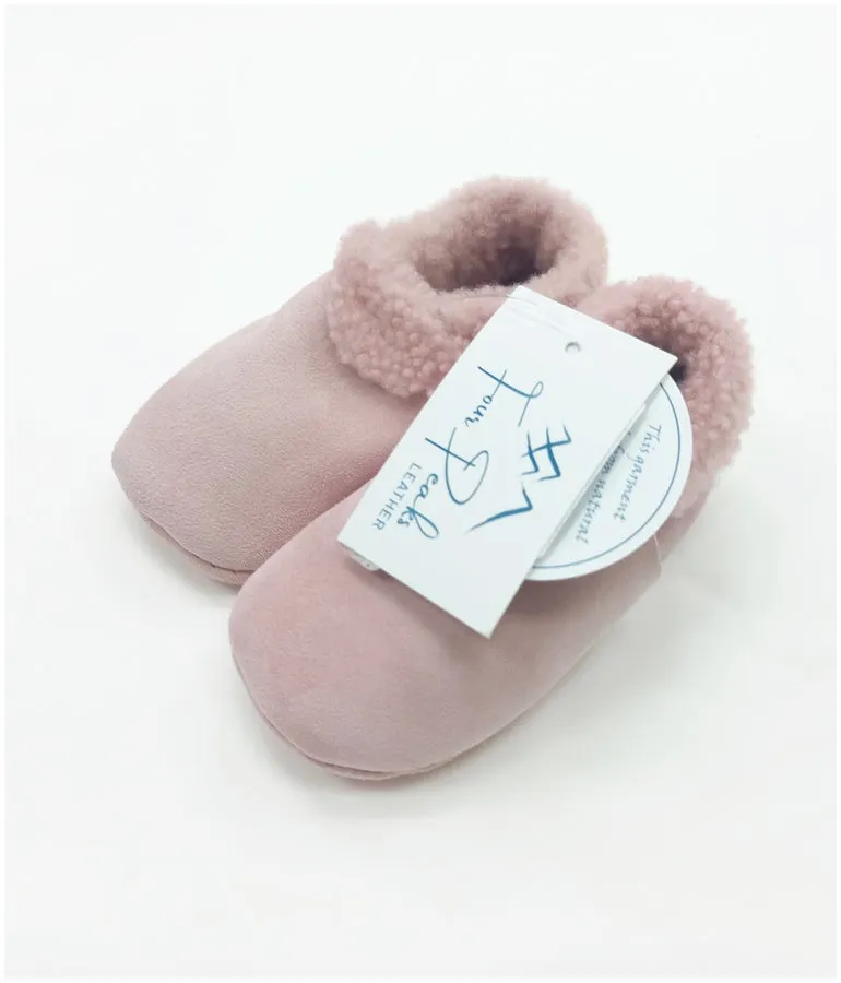 NZ Made Lambskin Booties - Rose