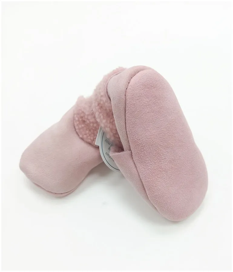 NZ Made Lambskin Booties - Rose