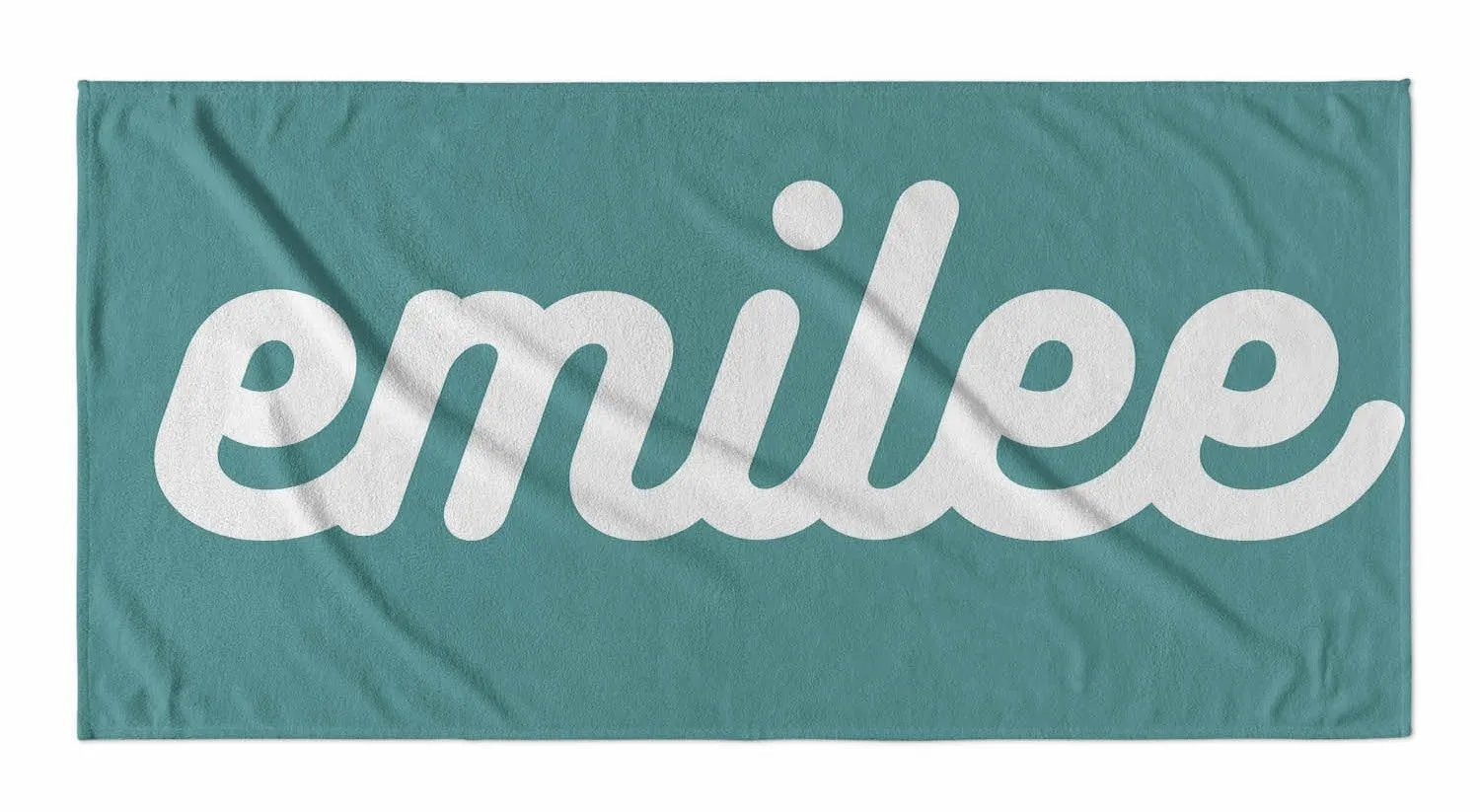 PERSONALIZED SOLID RETRO CURSIVE PREMIUM BEACH TOWEL