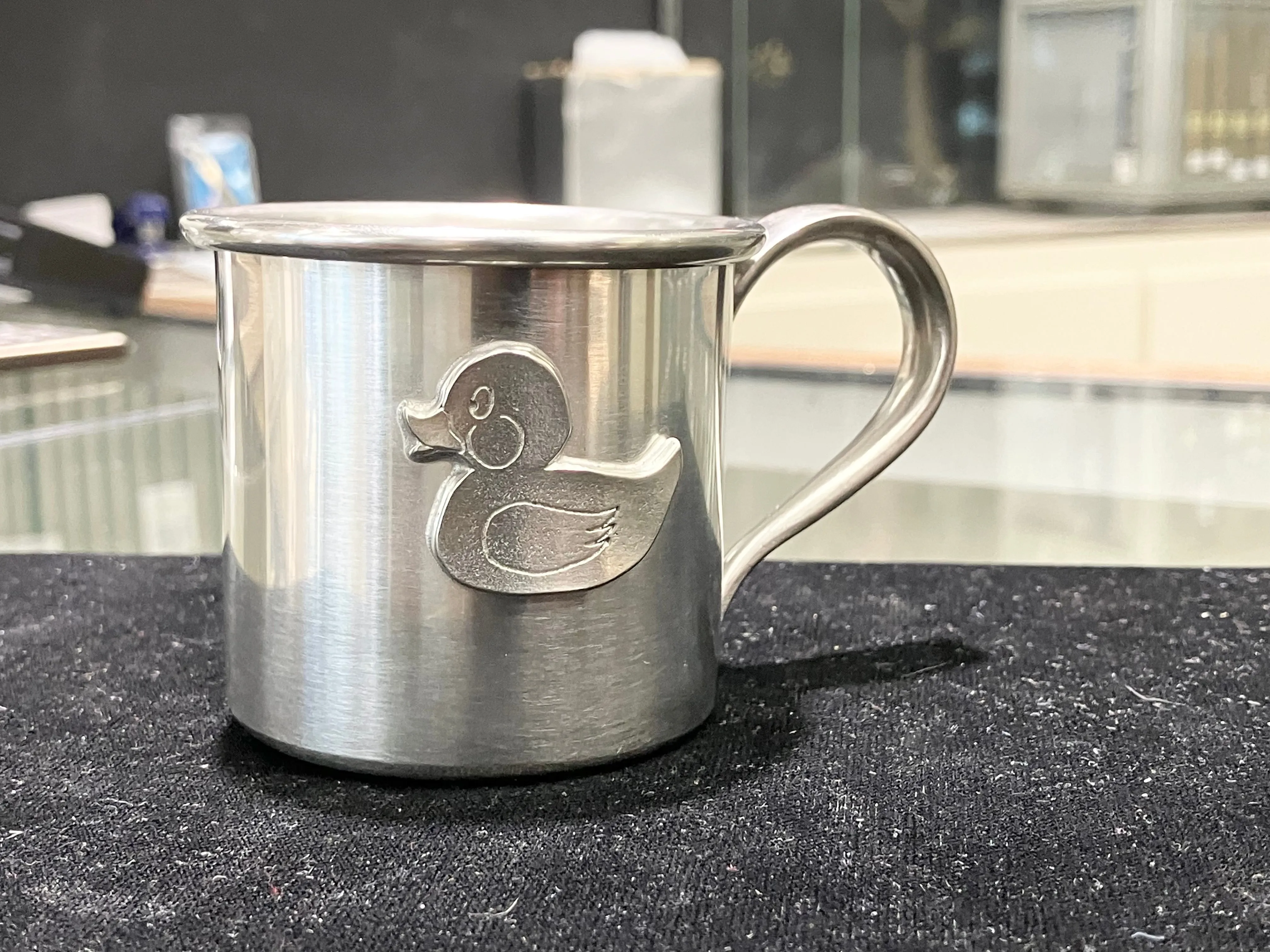 Pewter Duck Baby Cup