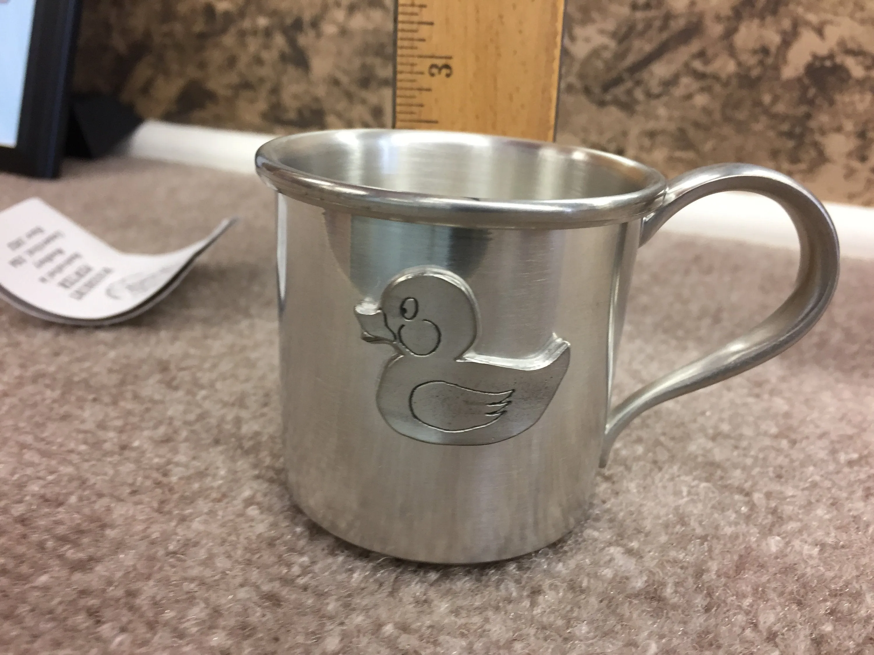 Pewter Duck Baby Cup