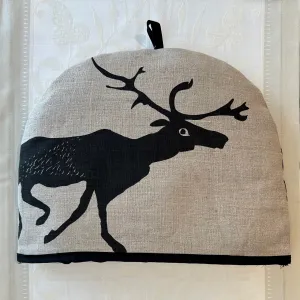 Rain Goose Linen Tea Cozy "Caribou - Taupe"