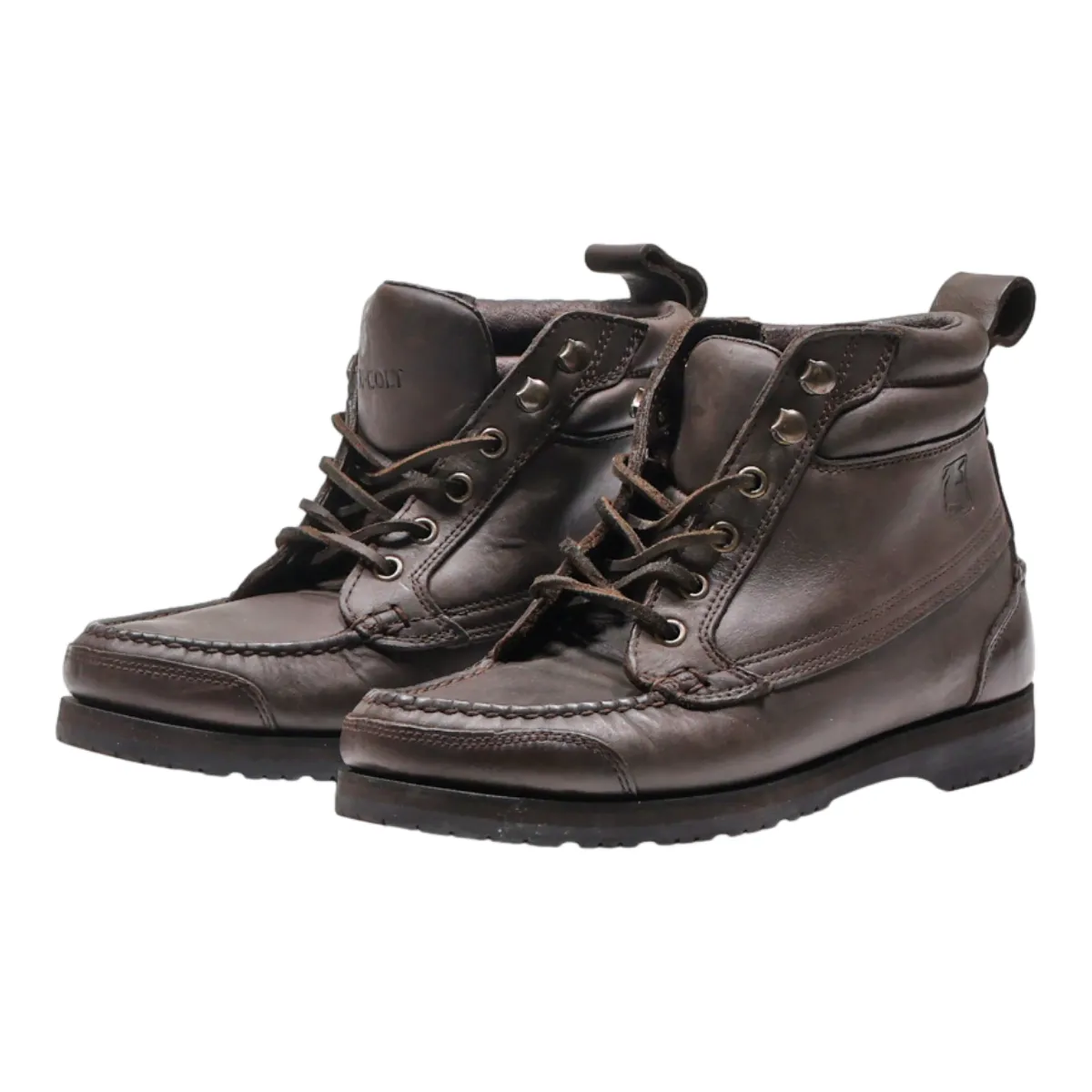 RJ. COLT Lace-Up Boots Brown Leather Womens UK 7