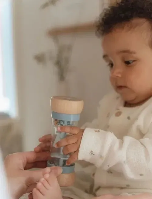 Sensory Baby Rain Rattle - Forest Friends