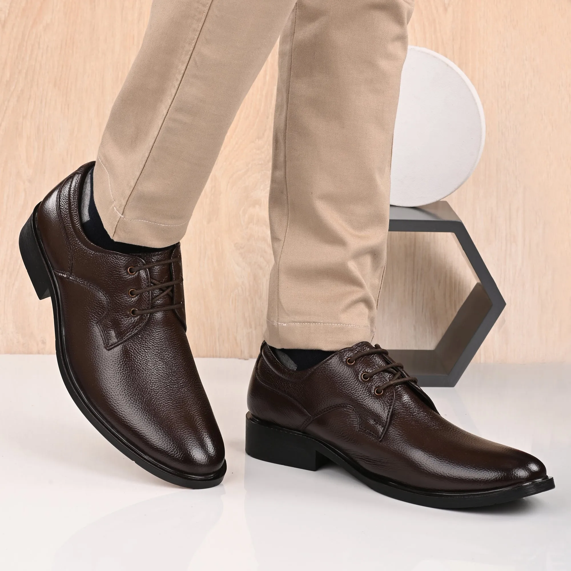Trusty Full Grain Leather Derby Lace Ups