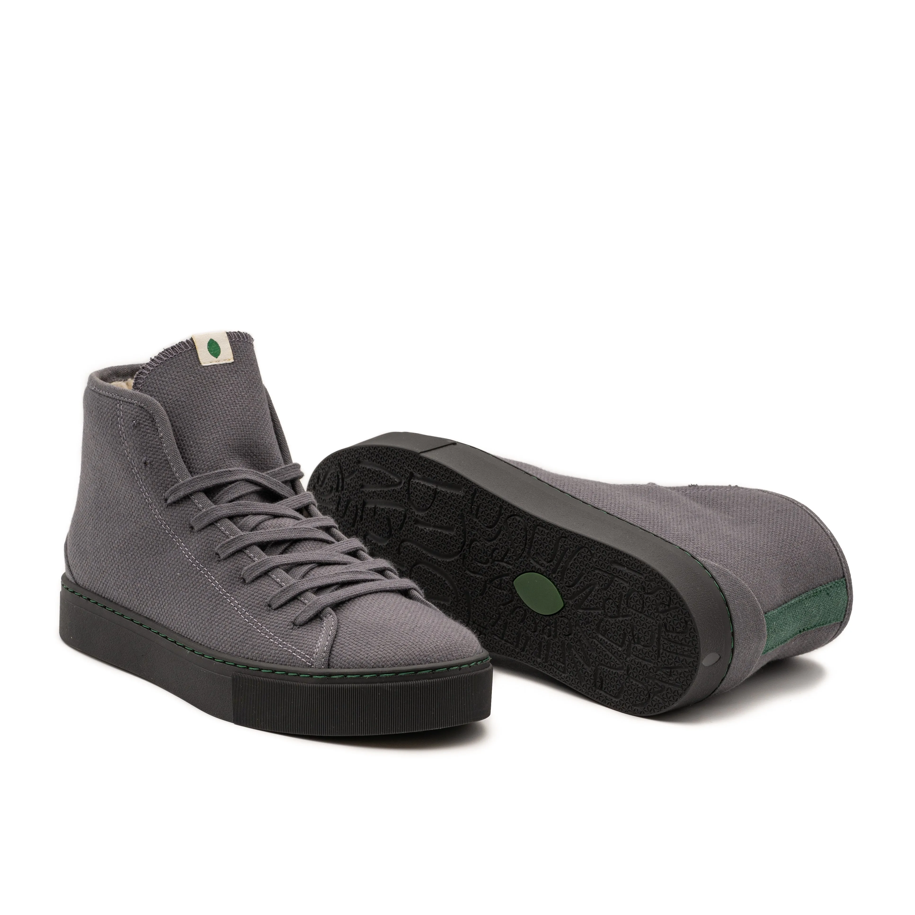 Vegan winter bootie gray PLA007