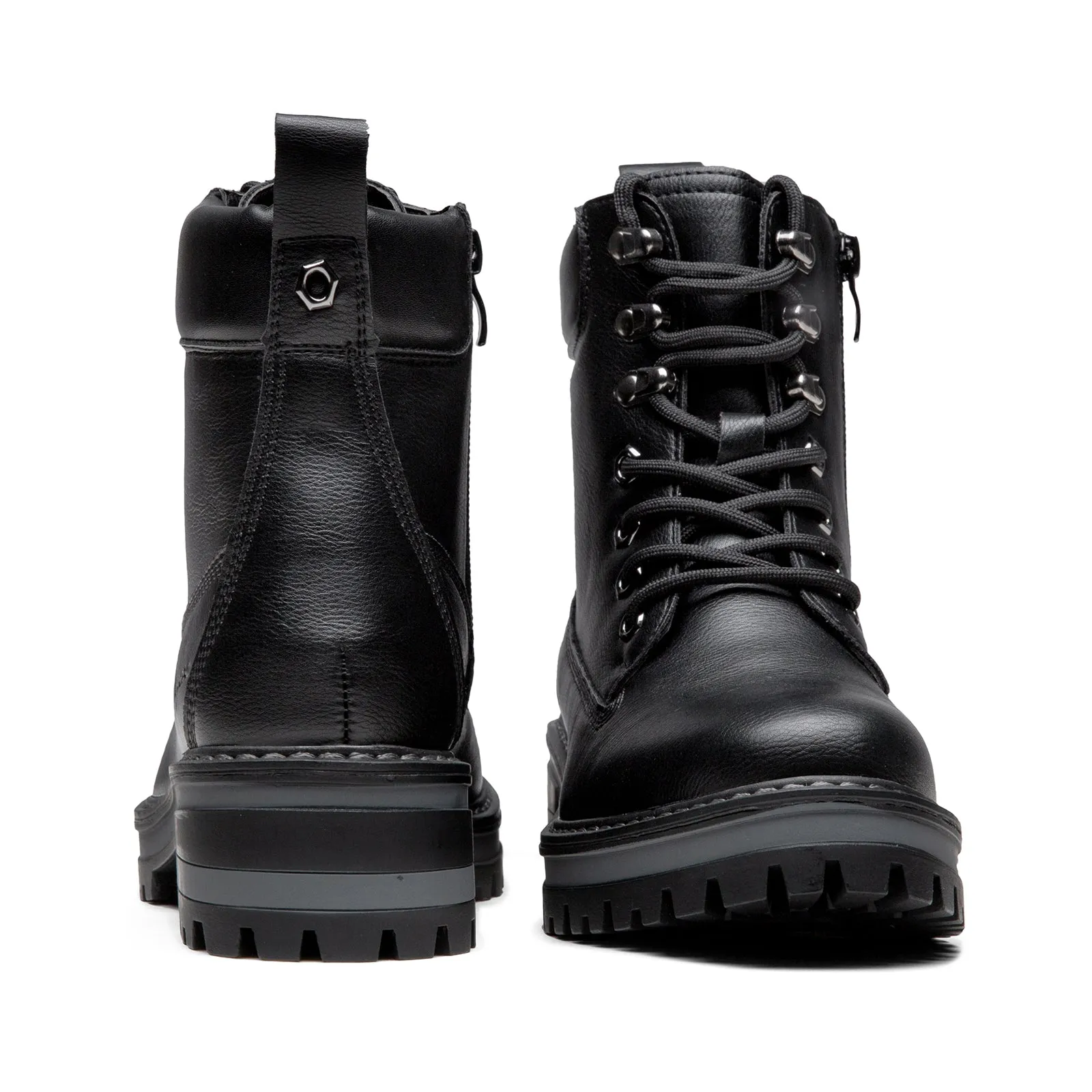 Vepose Women's 9609 Ankle Boots Fashion Lace Up Combat Booties for Women 2.0