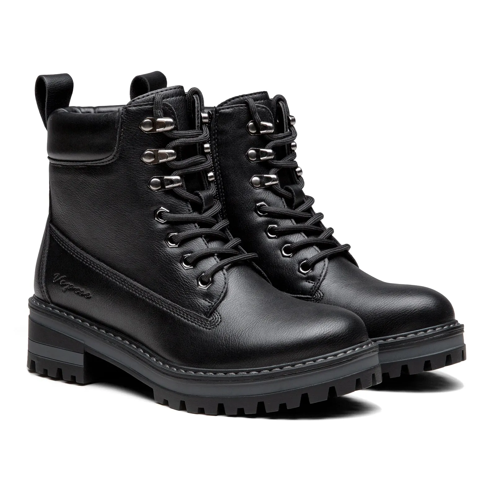 Vepose Women's 9609 Ankle Boots Fashion Lace Up Combat Booties for Women 2.0