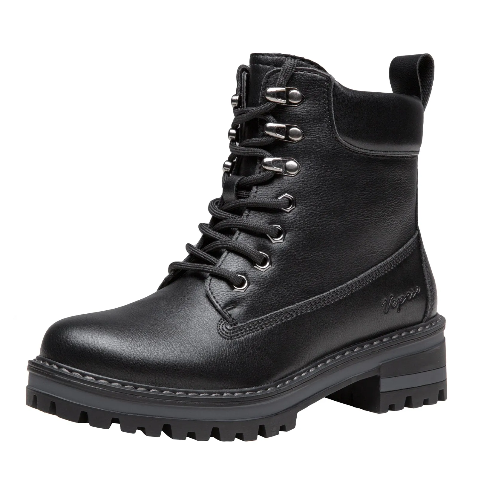 Vepose Women's 9609 Ankle Boots Fashion Lace Up Combat Booties for Women 2.0