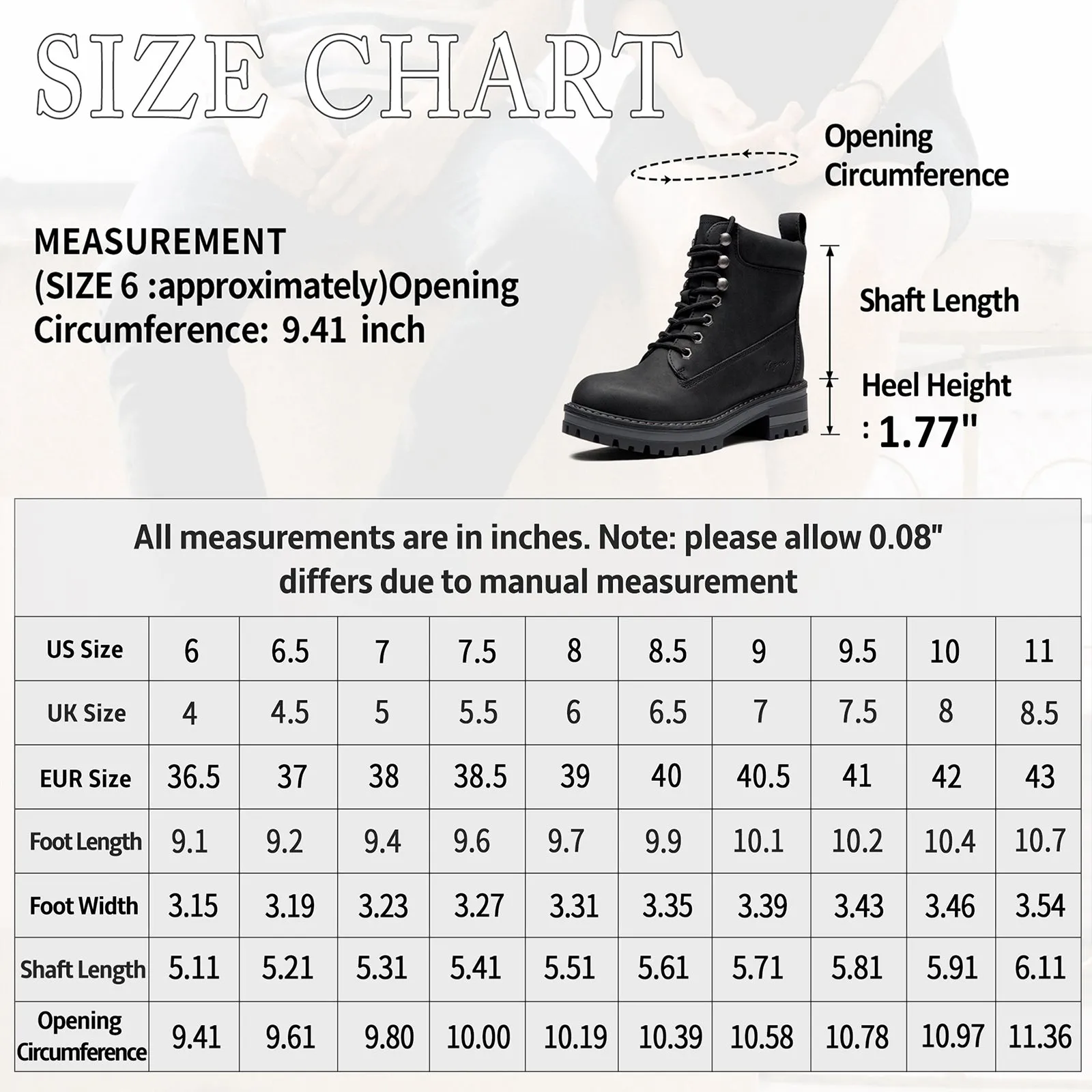 Vepose Women's 9609 Ankle Boots Fashion Lace Up Combat Booties for Women 2.0